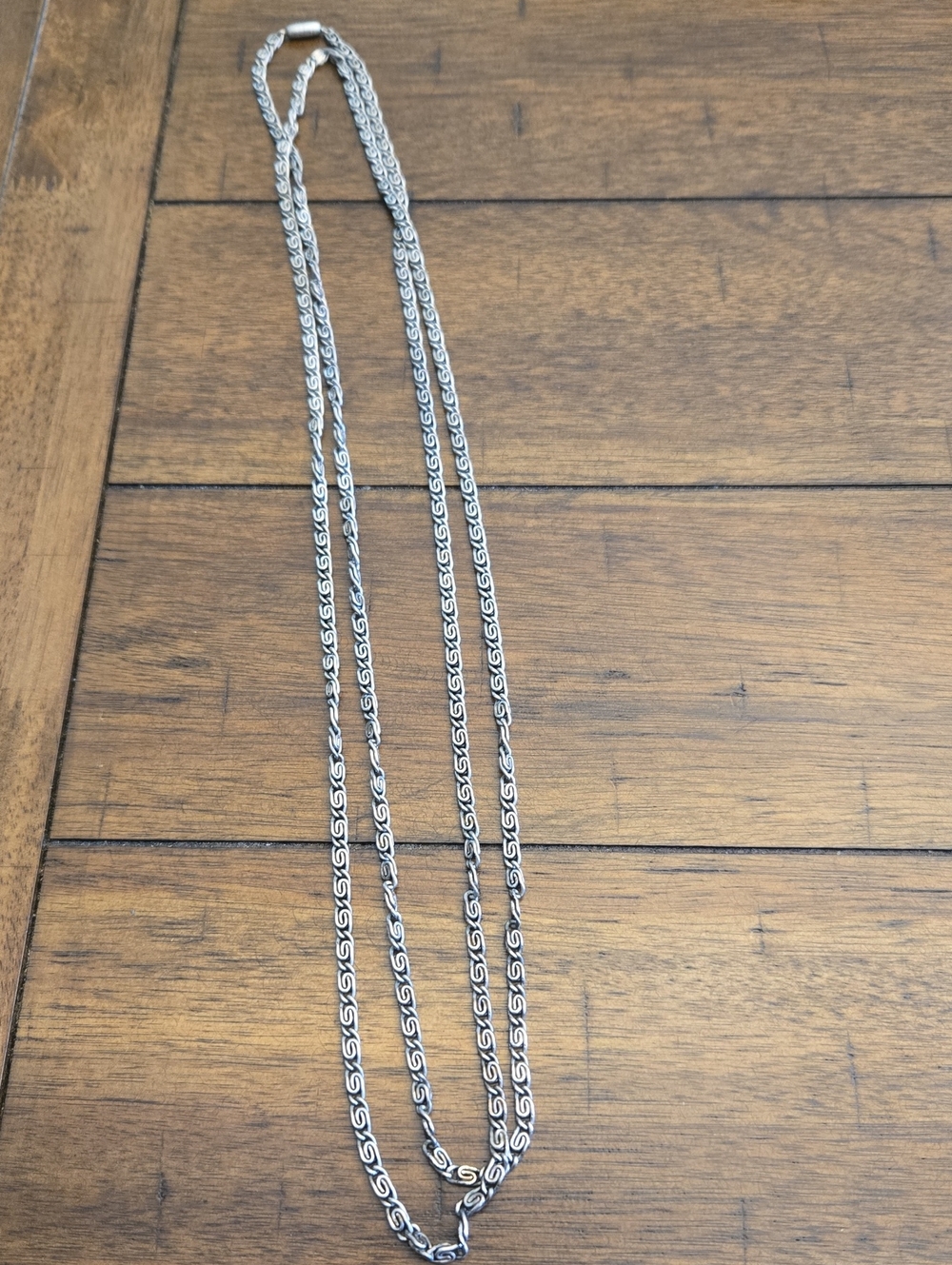 Vintage (1950's) Sterling Silver Rope Chain Necklace - 4mm 29"